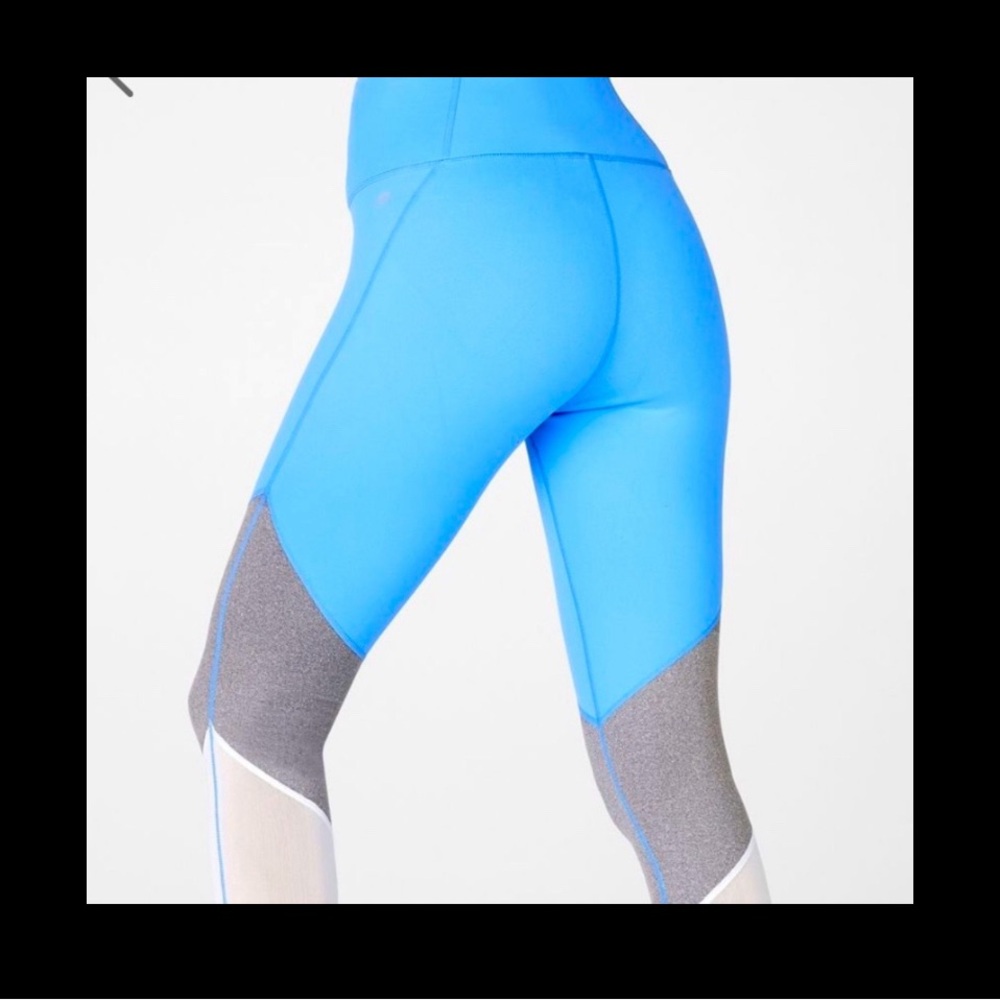Fabletics Blue Colorblock Leggings